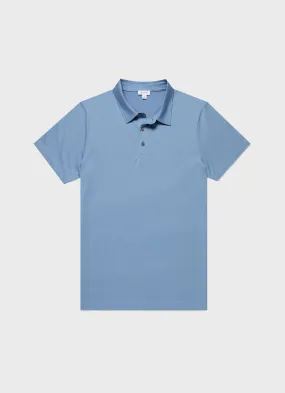 Men's Classic Jersey Polo Shirt in Como Blue