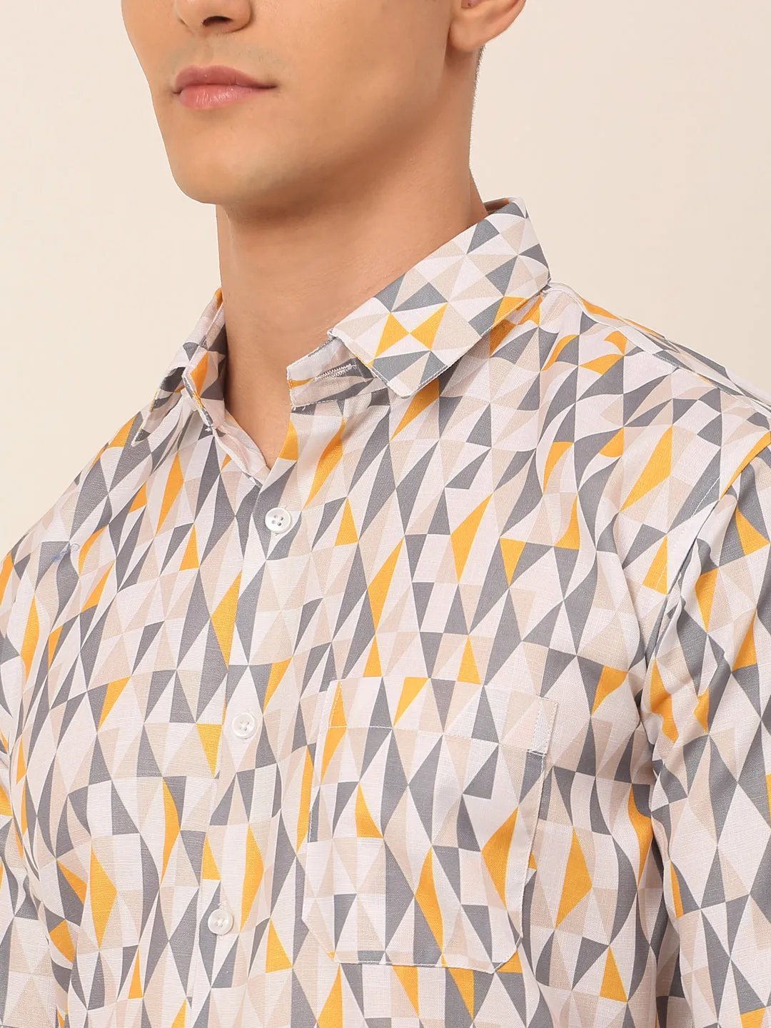 Men's Cotton Printed Formal Shirts