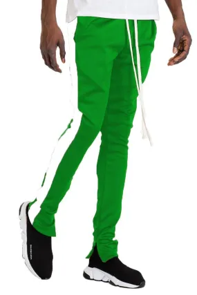 Mens Green Slim Fit Track Pants