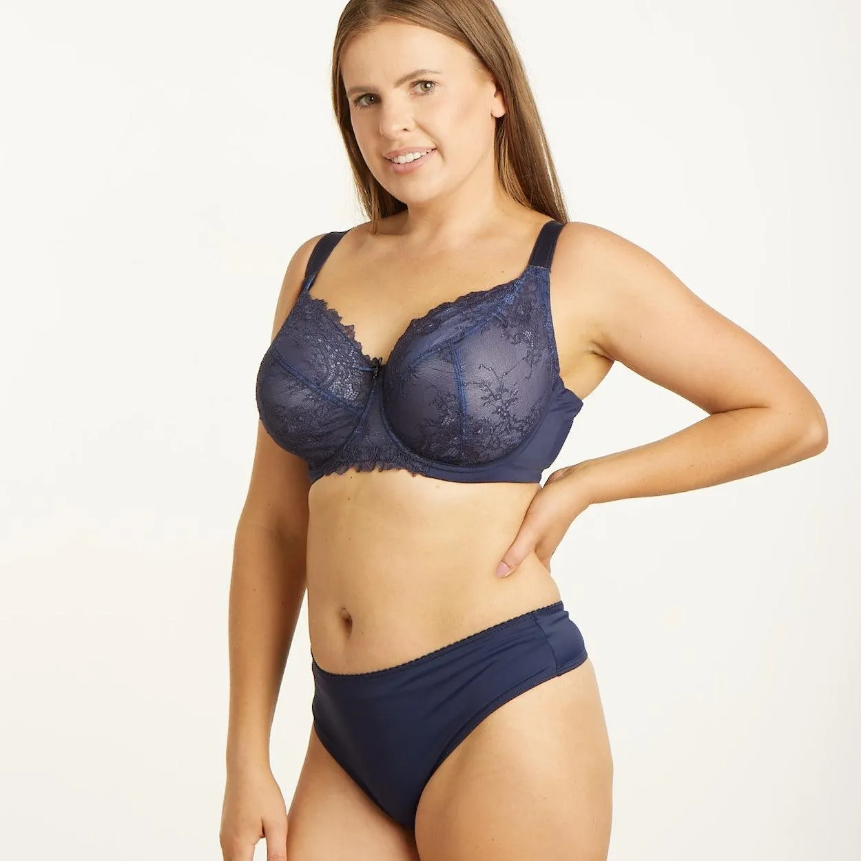 Nightingale Lace Premium Support Bra - Navy