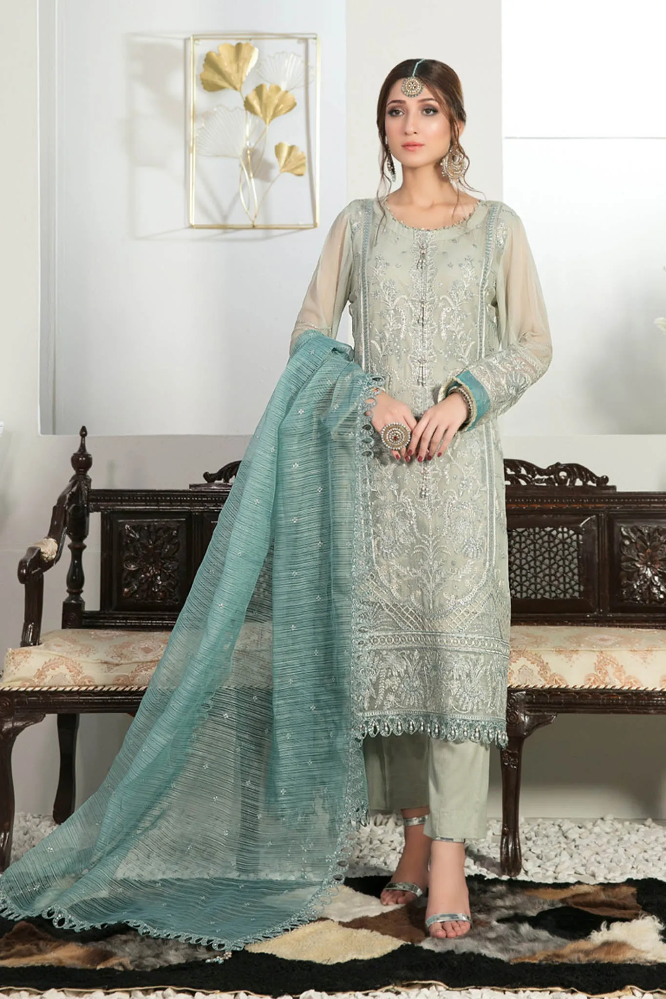 Nina by Tawakkal Semi Stitched 3 Piece Fancy Chiffon Collection'2022-N-6528