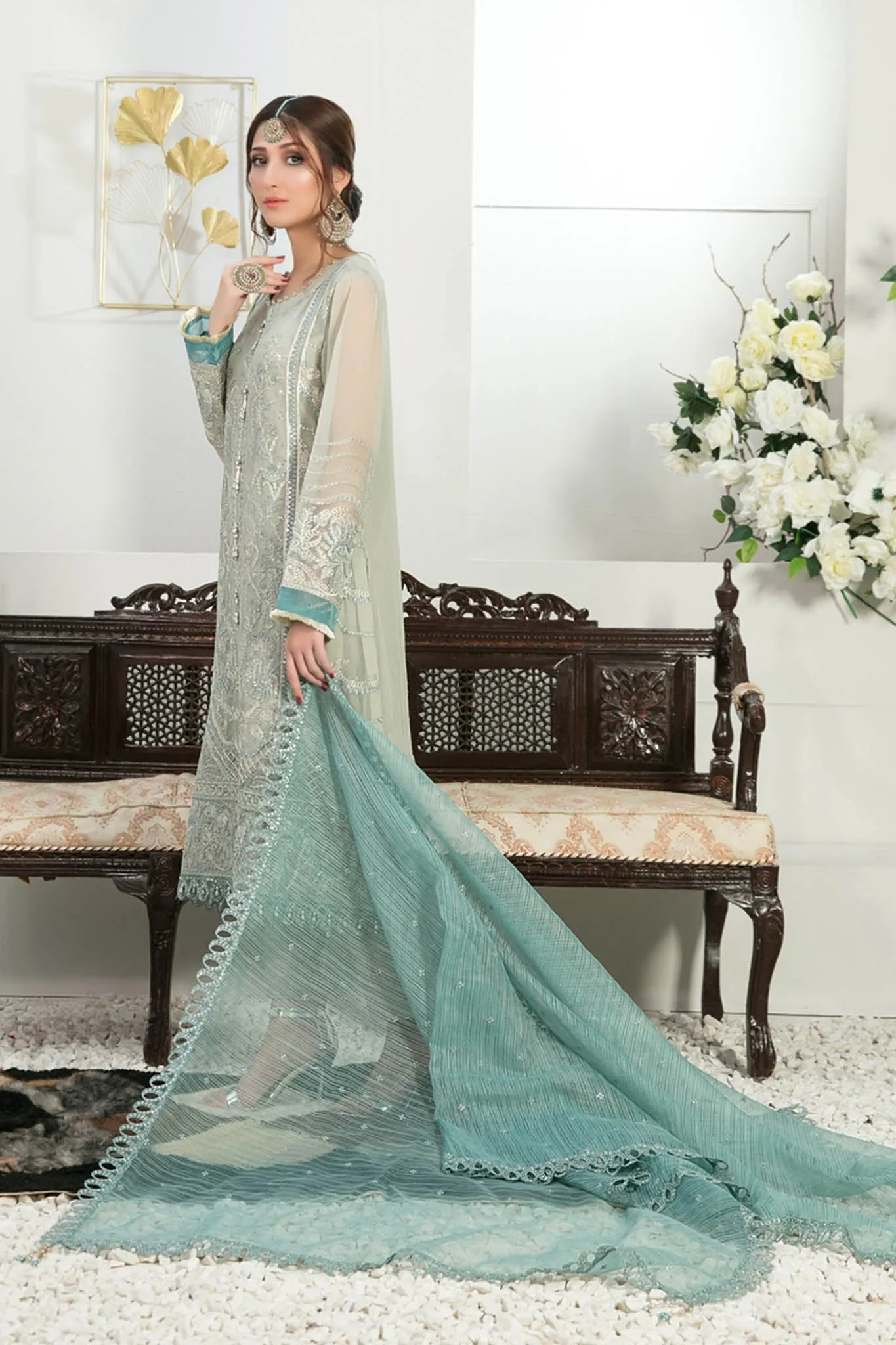 Nina by Tawakkal Semi Stitched 3 Piece Fancy Chiffon Collection'2022-N-6528