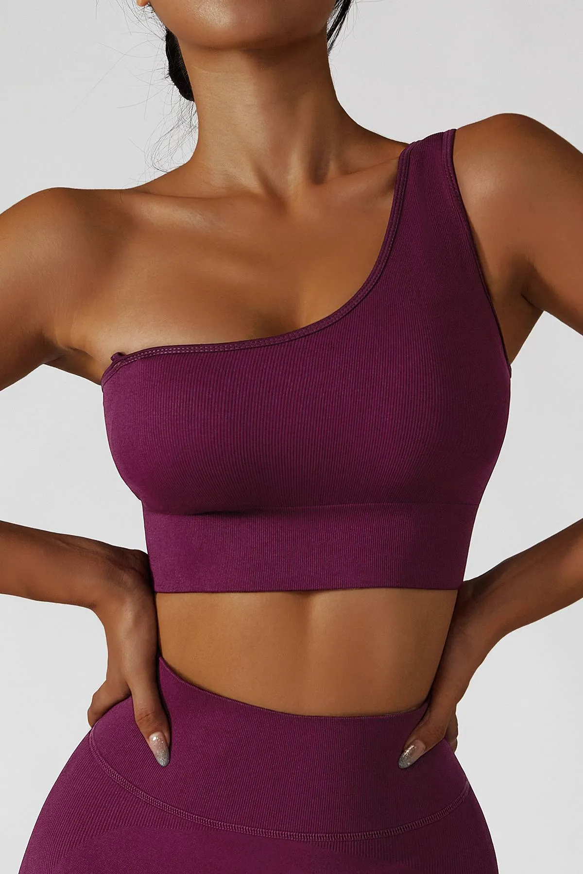 One Shoulder Sports Bra