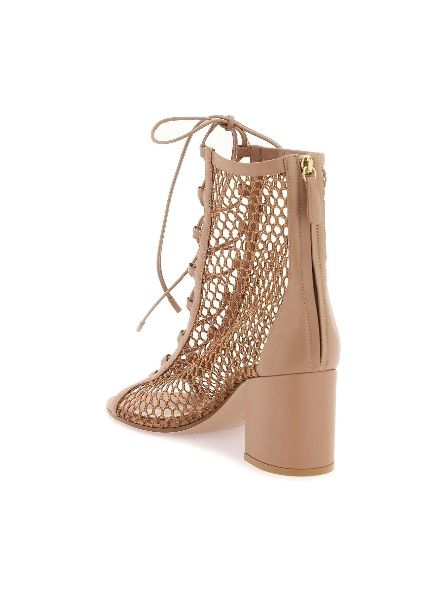 Open Toe Mesh Booties