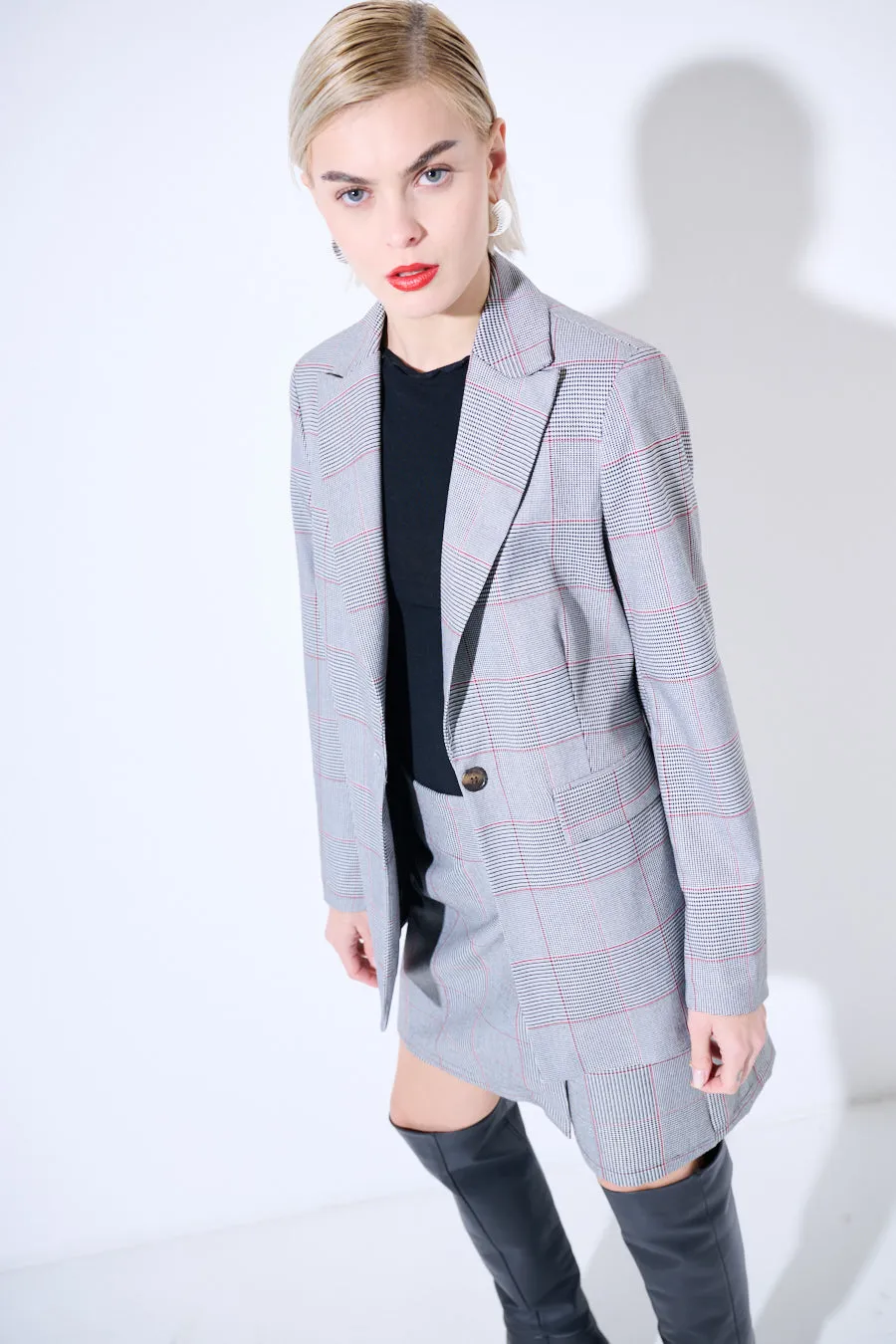 Plaid tailored blazer wholesale