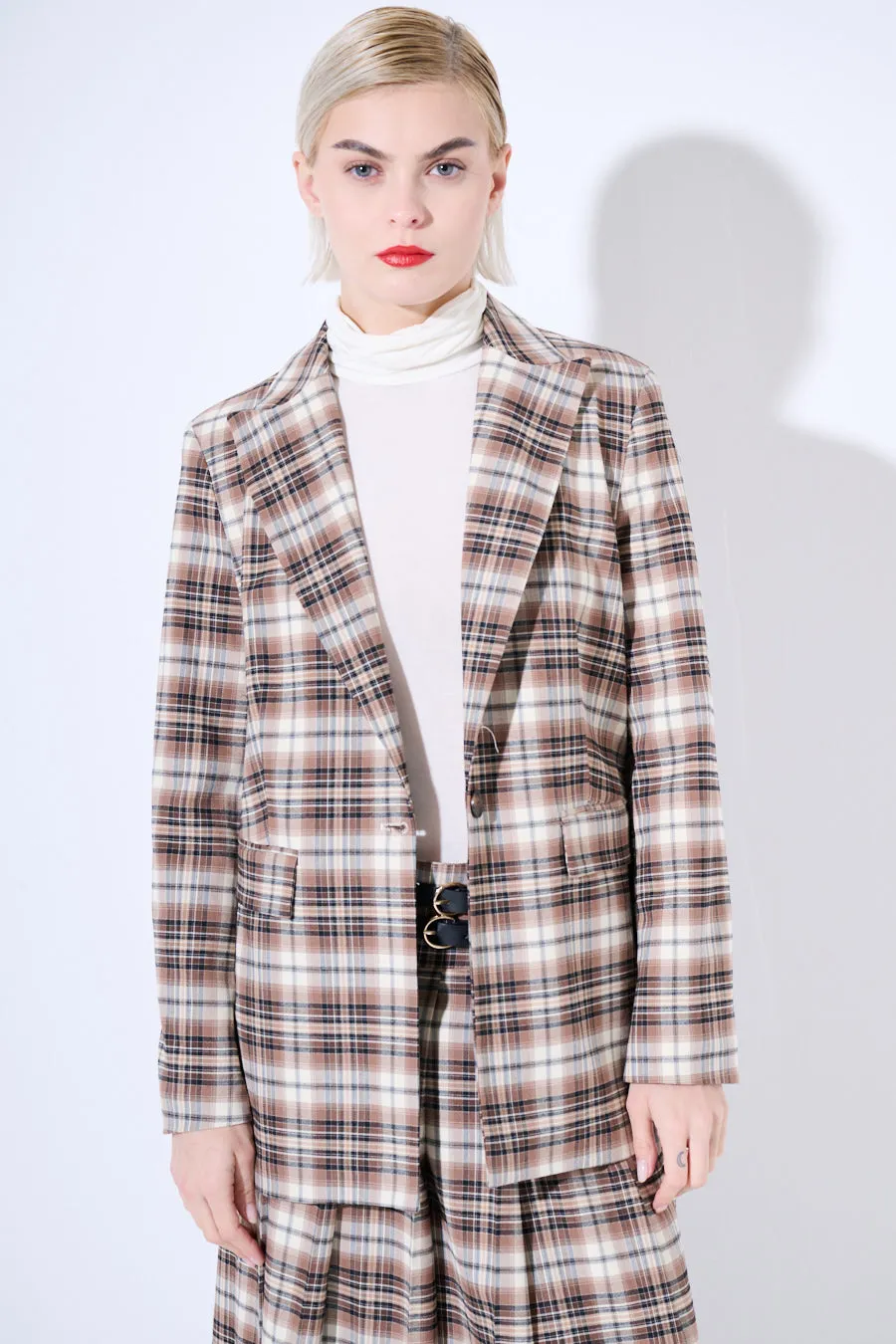 Plaid tailored blazer wholesale