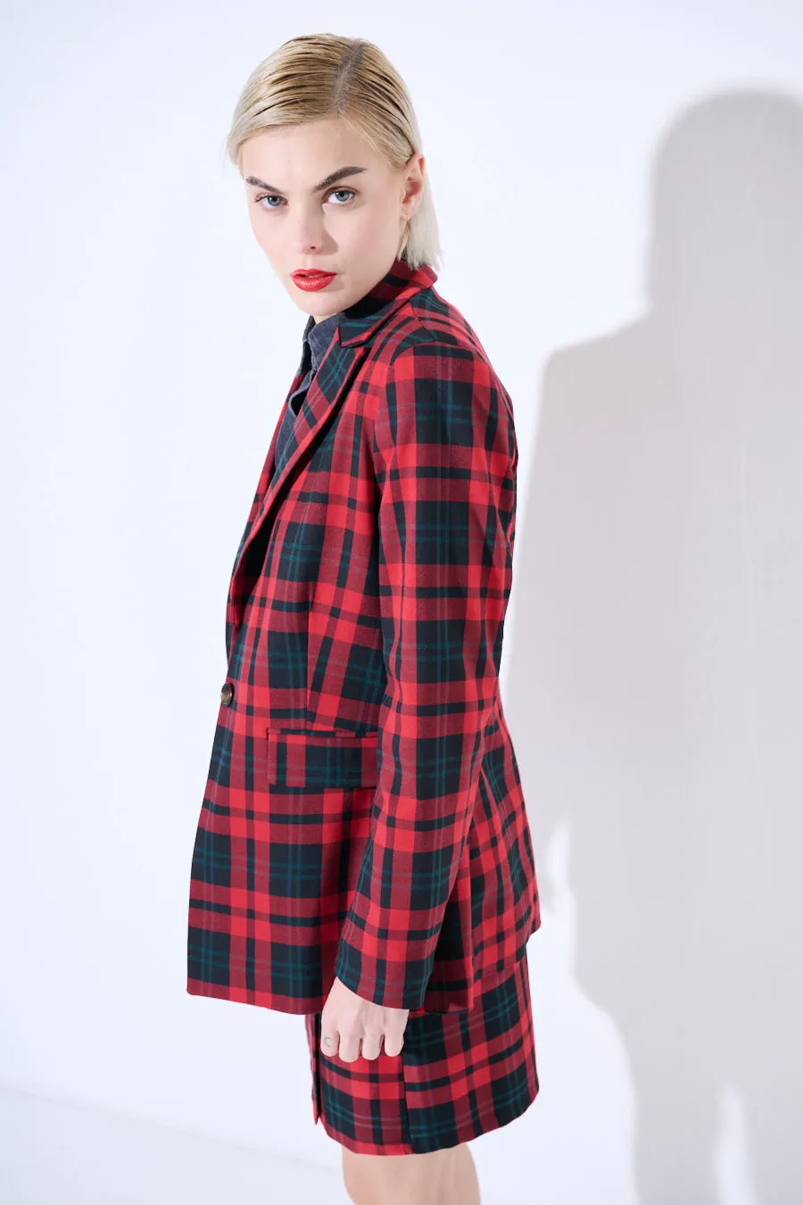 Plaid tailored blazer wholesale