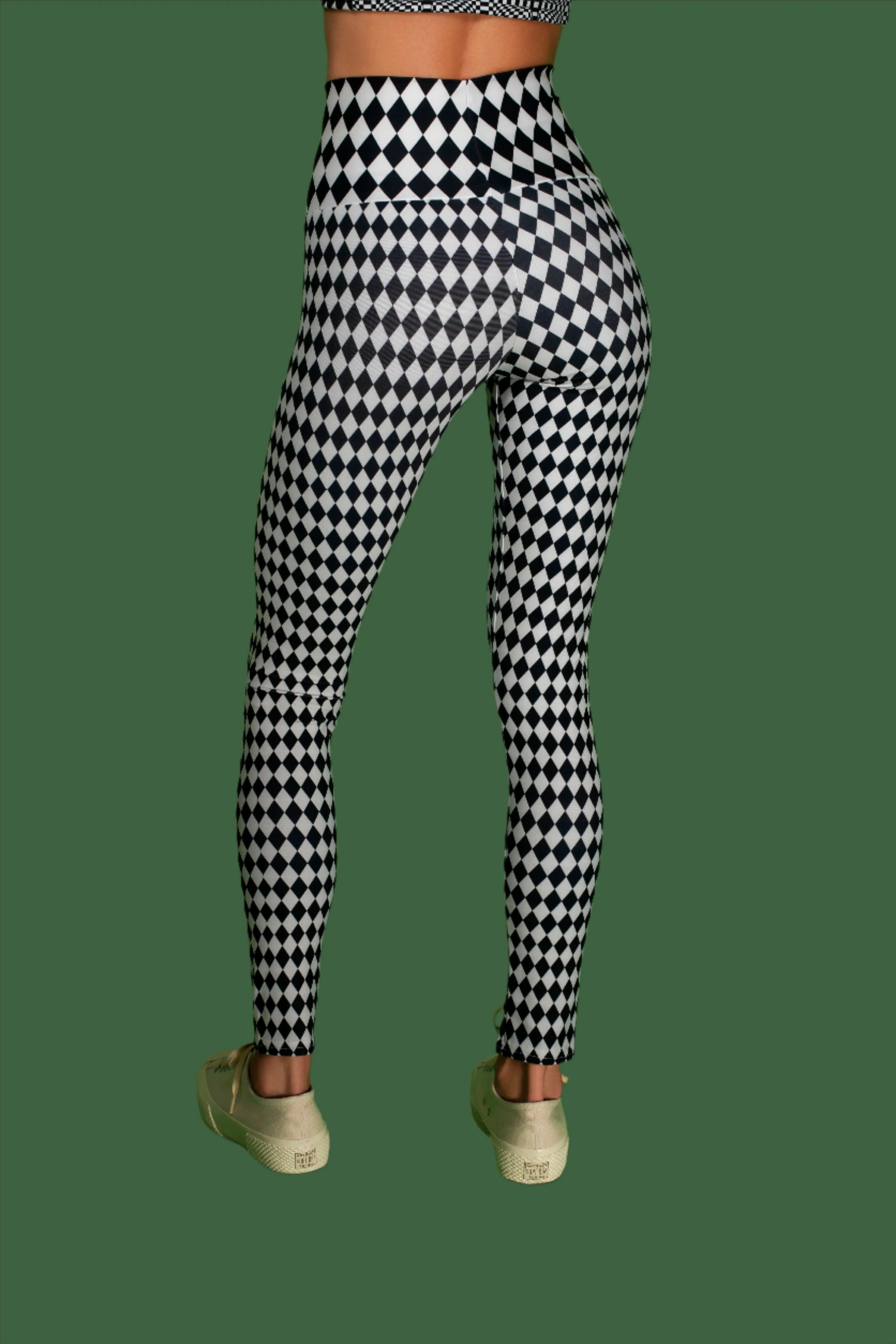 Queen Checkered BW Leggings