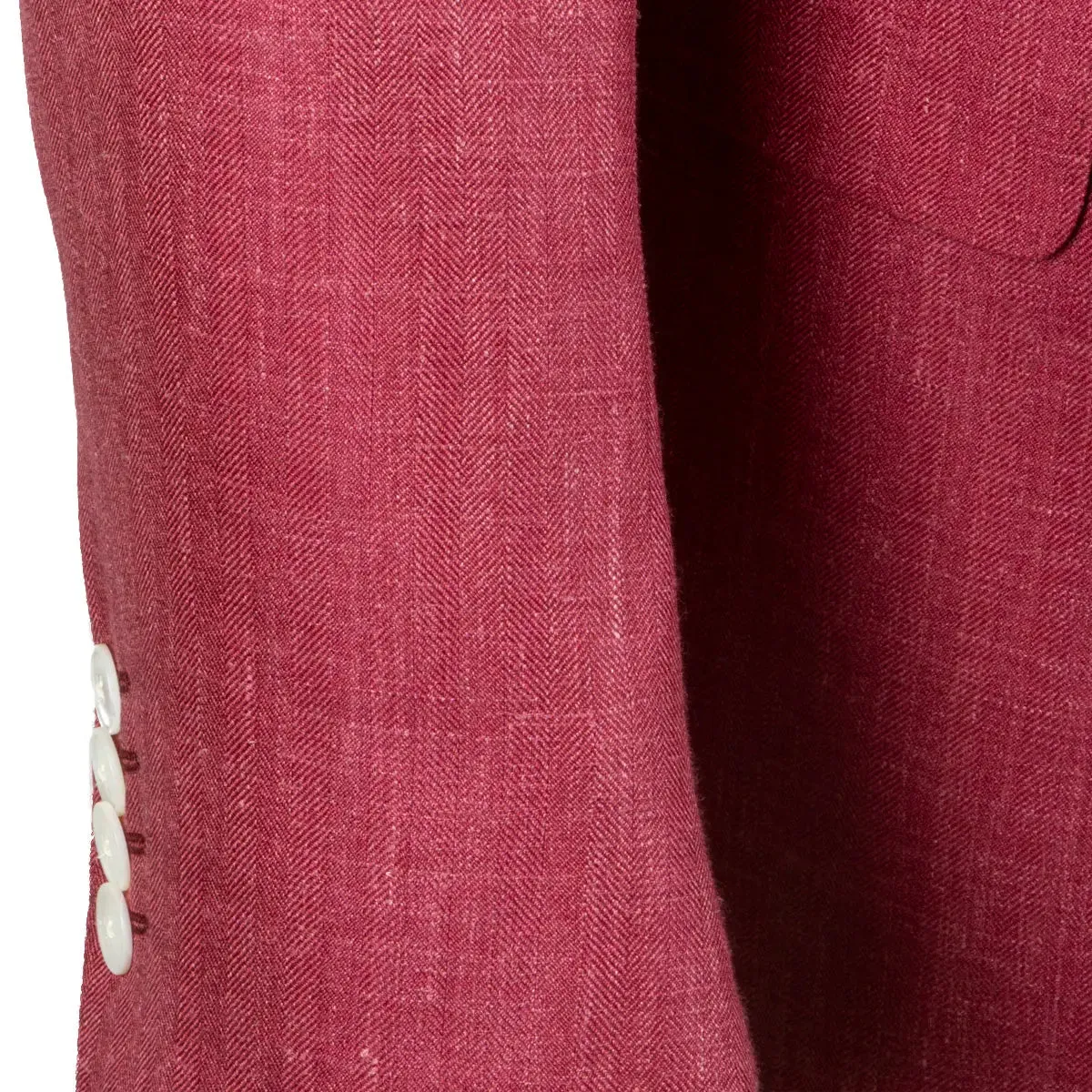 Raspberry Wool, Silk, & Linen Herringbone Jacket