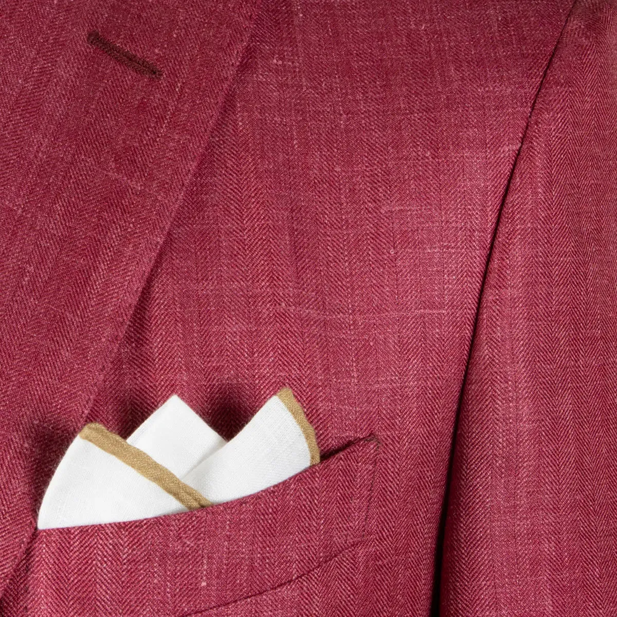 Raspberry Wool, Silk, & Linen Herringbone Jacket