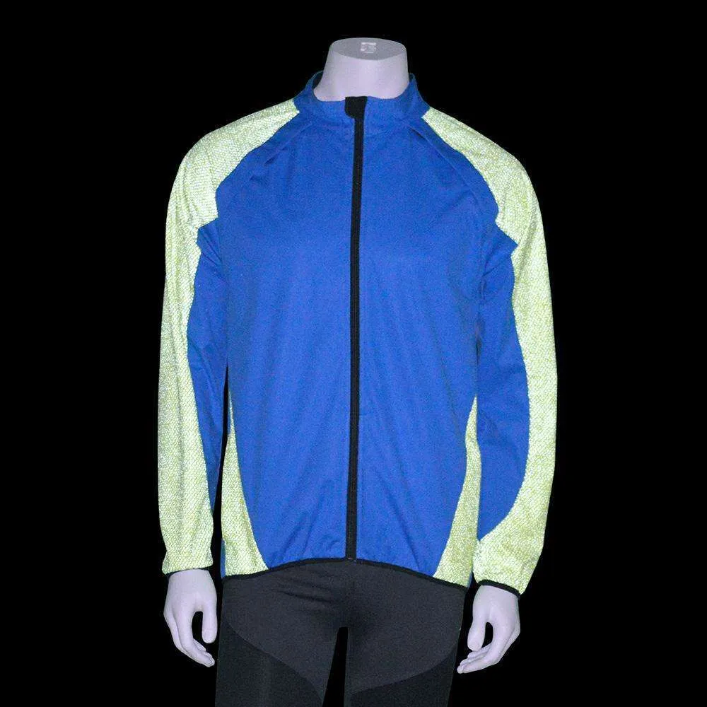 Rochester Men's Reflective Softshell Jacket in Hawaiian Blue/Flo Lime