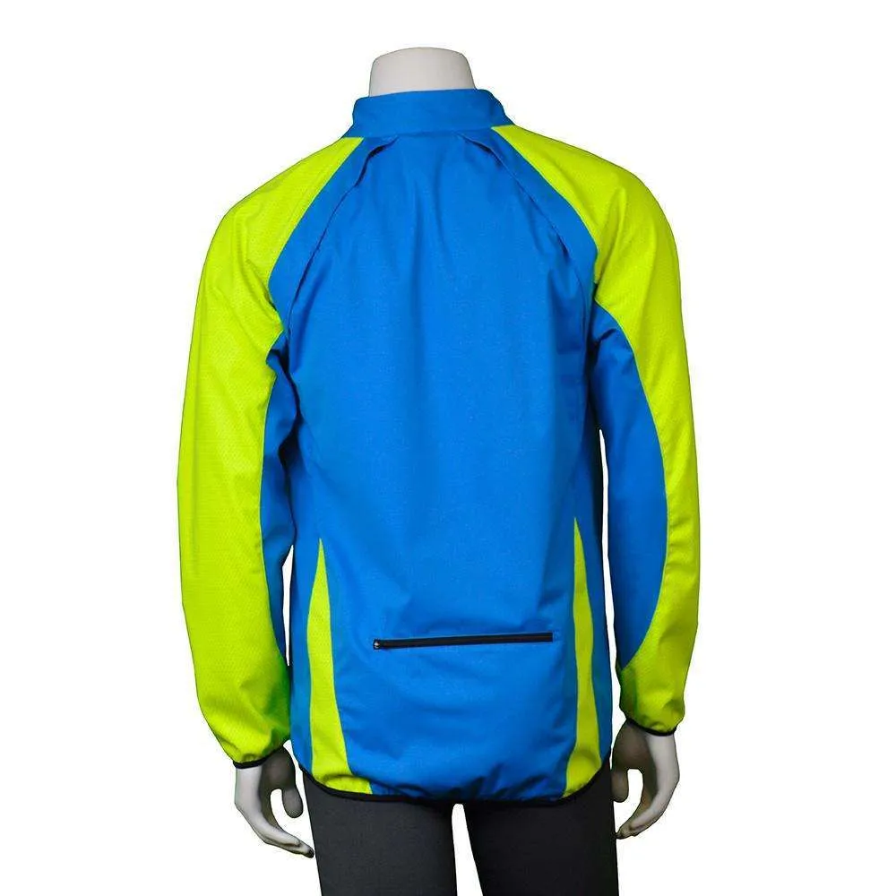 Rochester Men's Reflective Softshell Jacket in Hawaiian Blue/Flo Lime