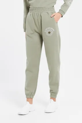 Senior Girls Olive Track Pants