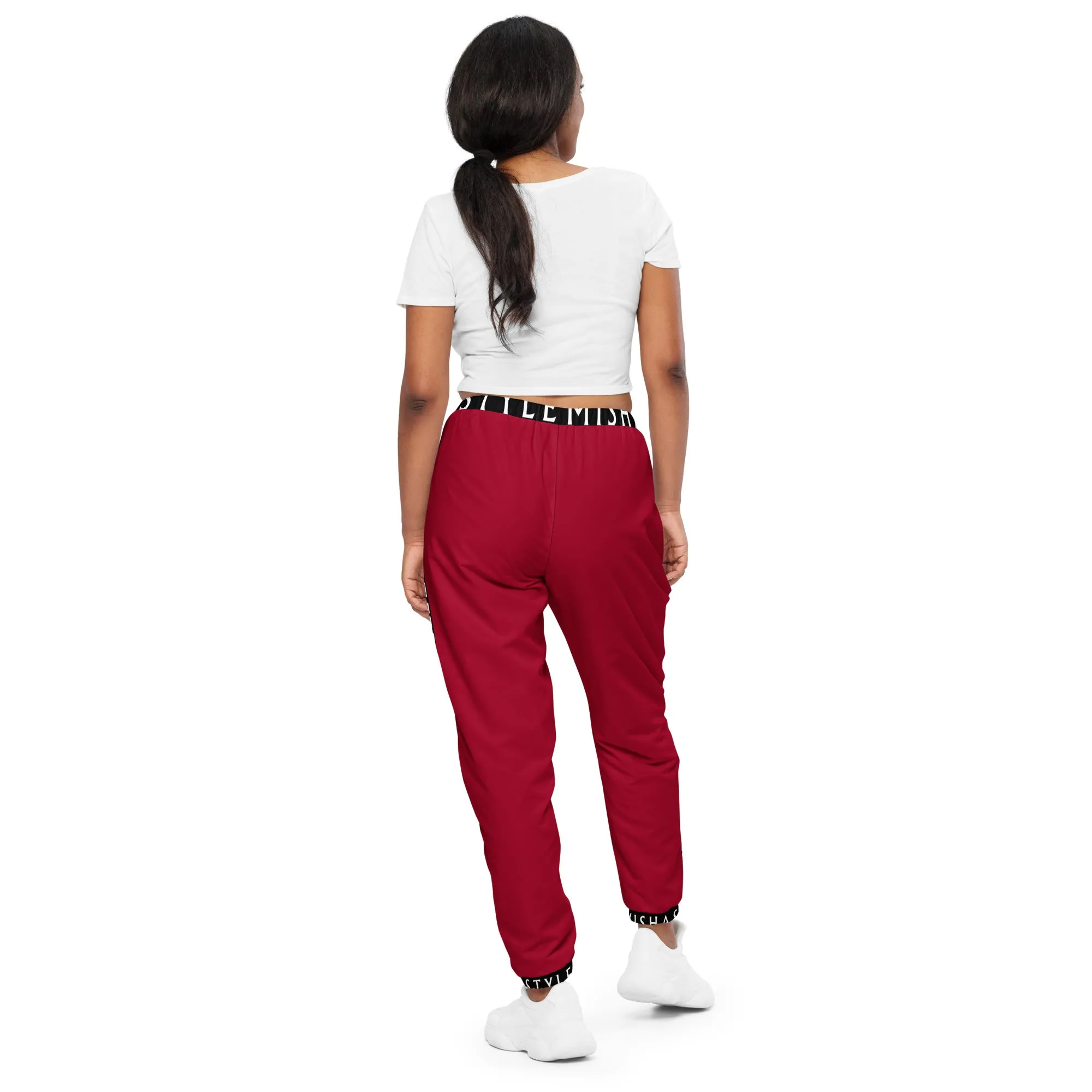 Side Solid Unisex Carmine track pants