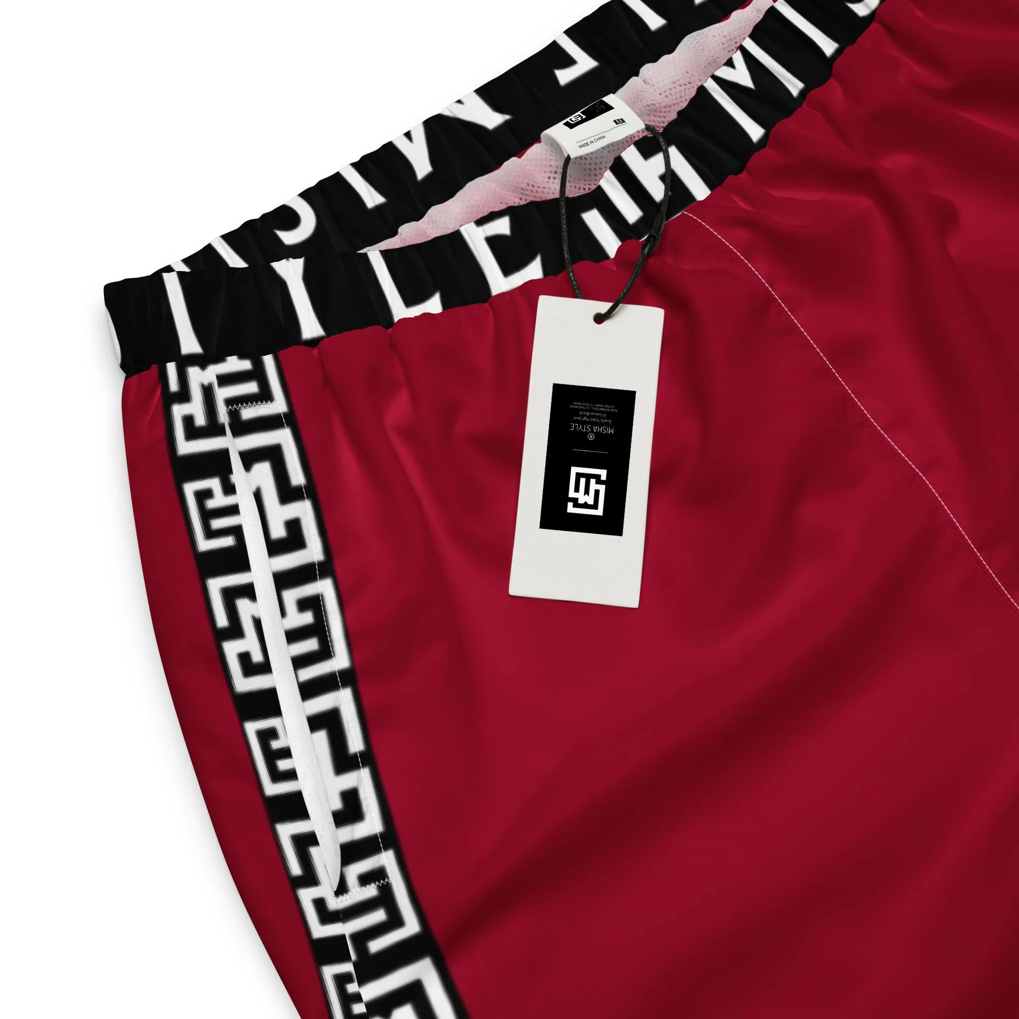 Side Solid Unisex Carmine track pants