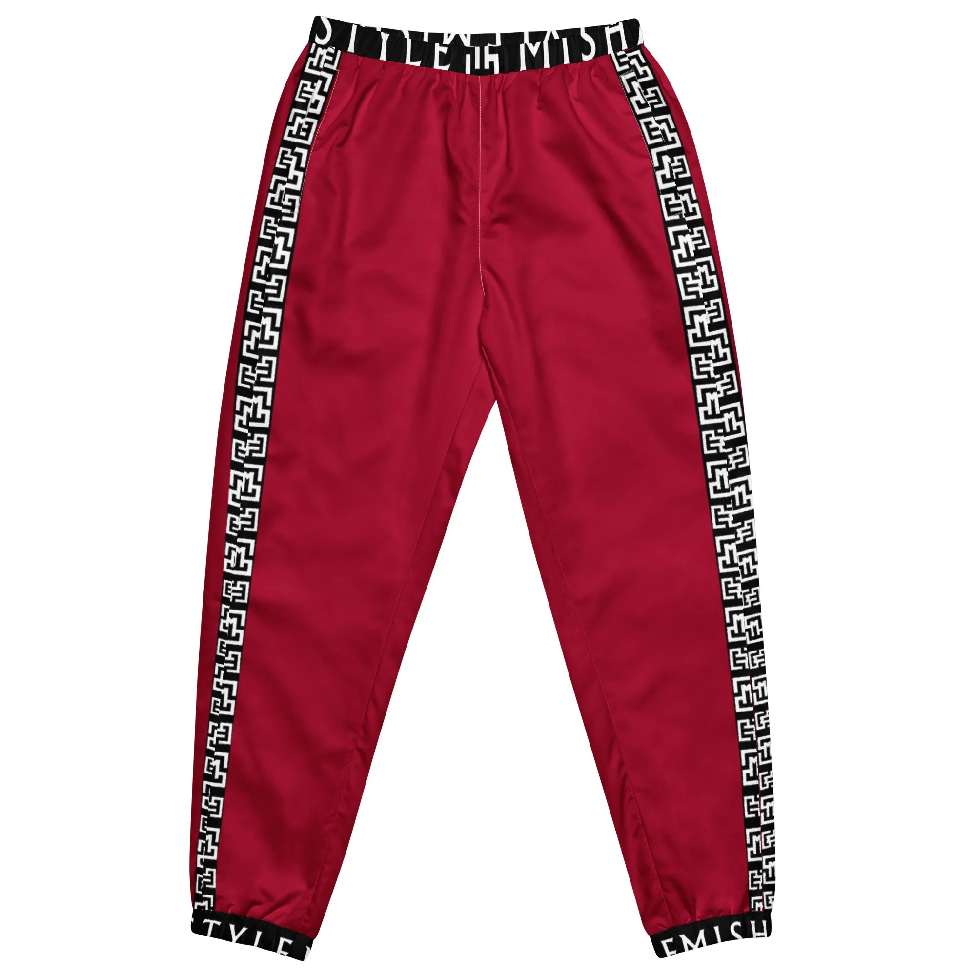 Side Solid Unisex Carmine track pants