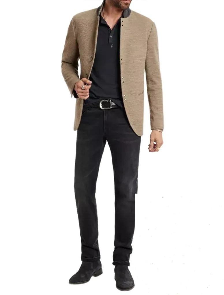 SLIM NOTCH LAPEL HOOK AND BAR JACKET - JOHN VARVATOS