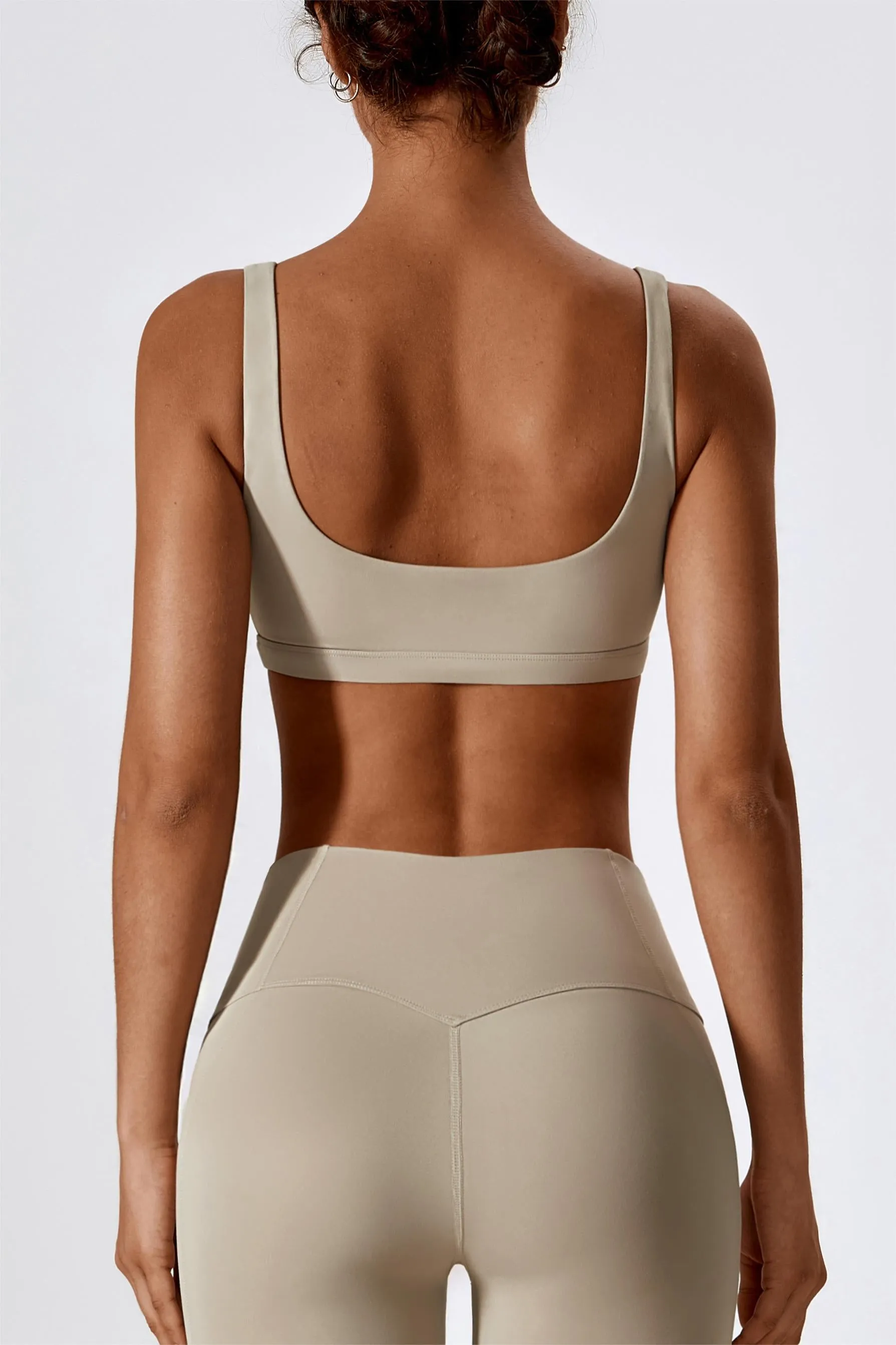 Square-Neck U-Back Sports Bra