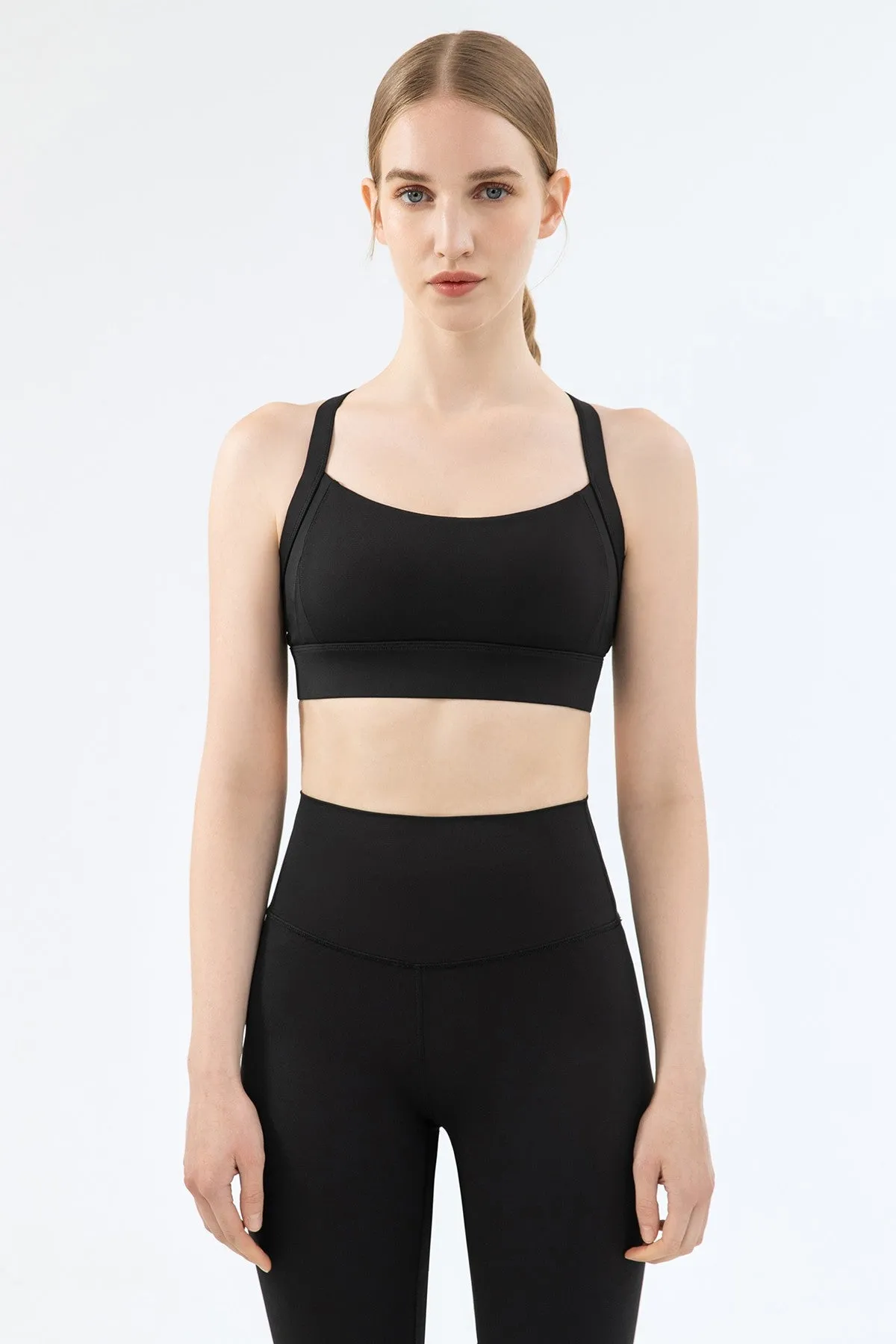 Strappy Back Cutout Sports Bra