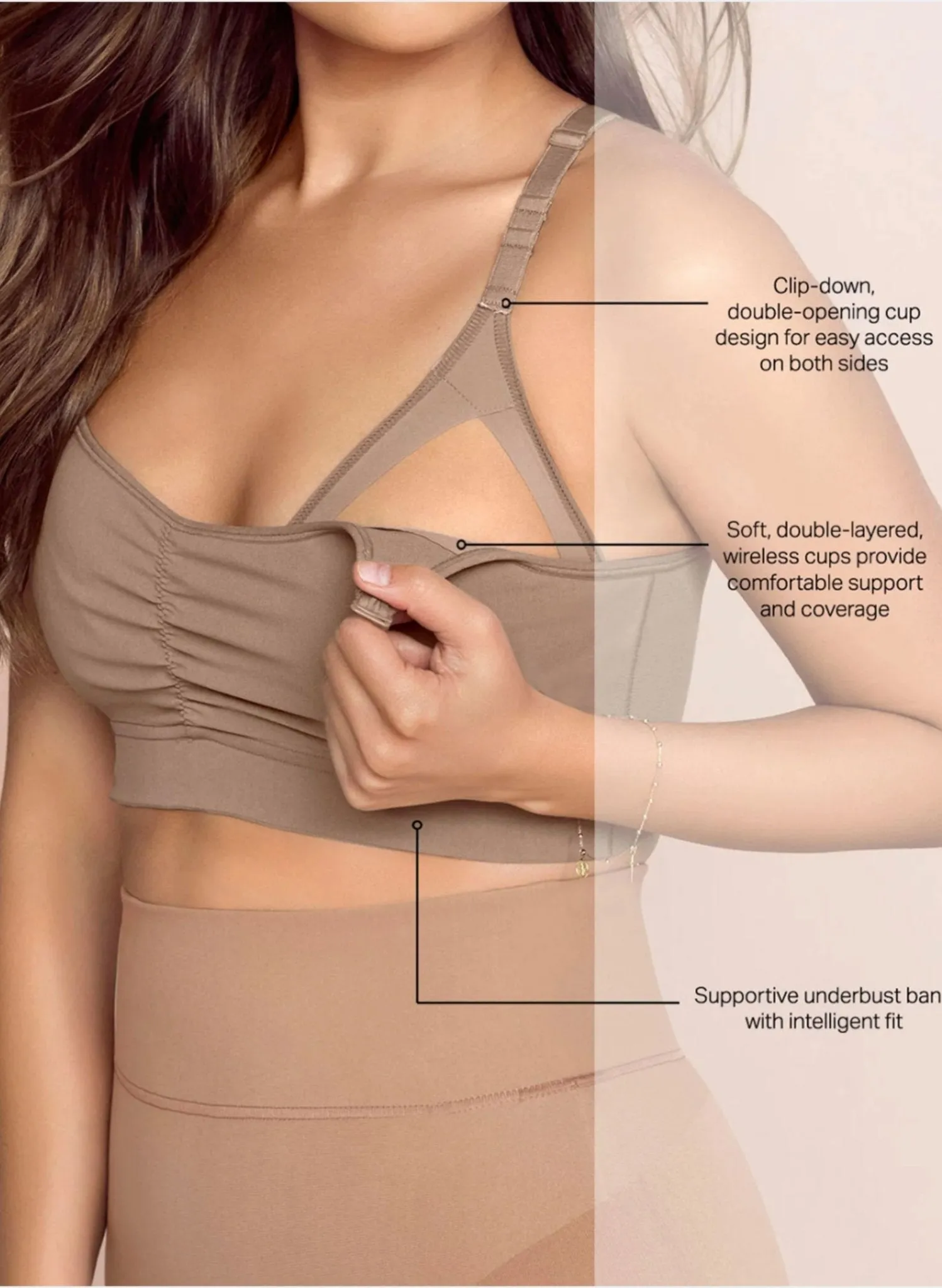 Super Comfy Wireless Back Support Nursing Bra