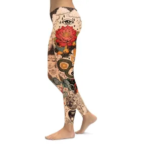 Tattooed Lotus Leggings