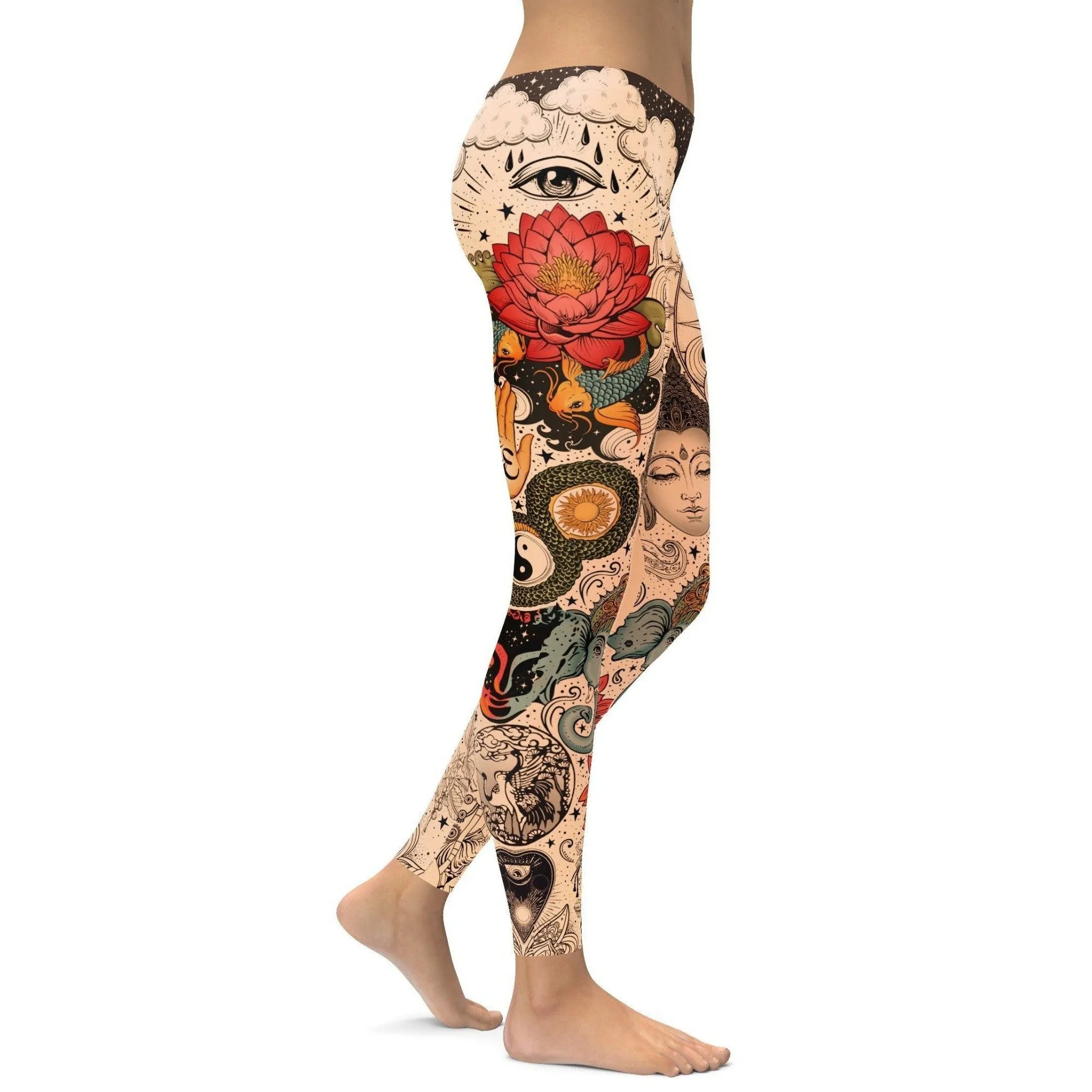 Tattooed Lotus Leggings