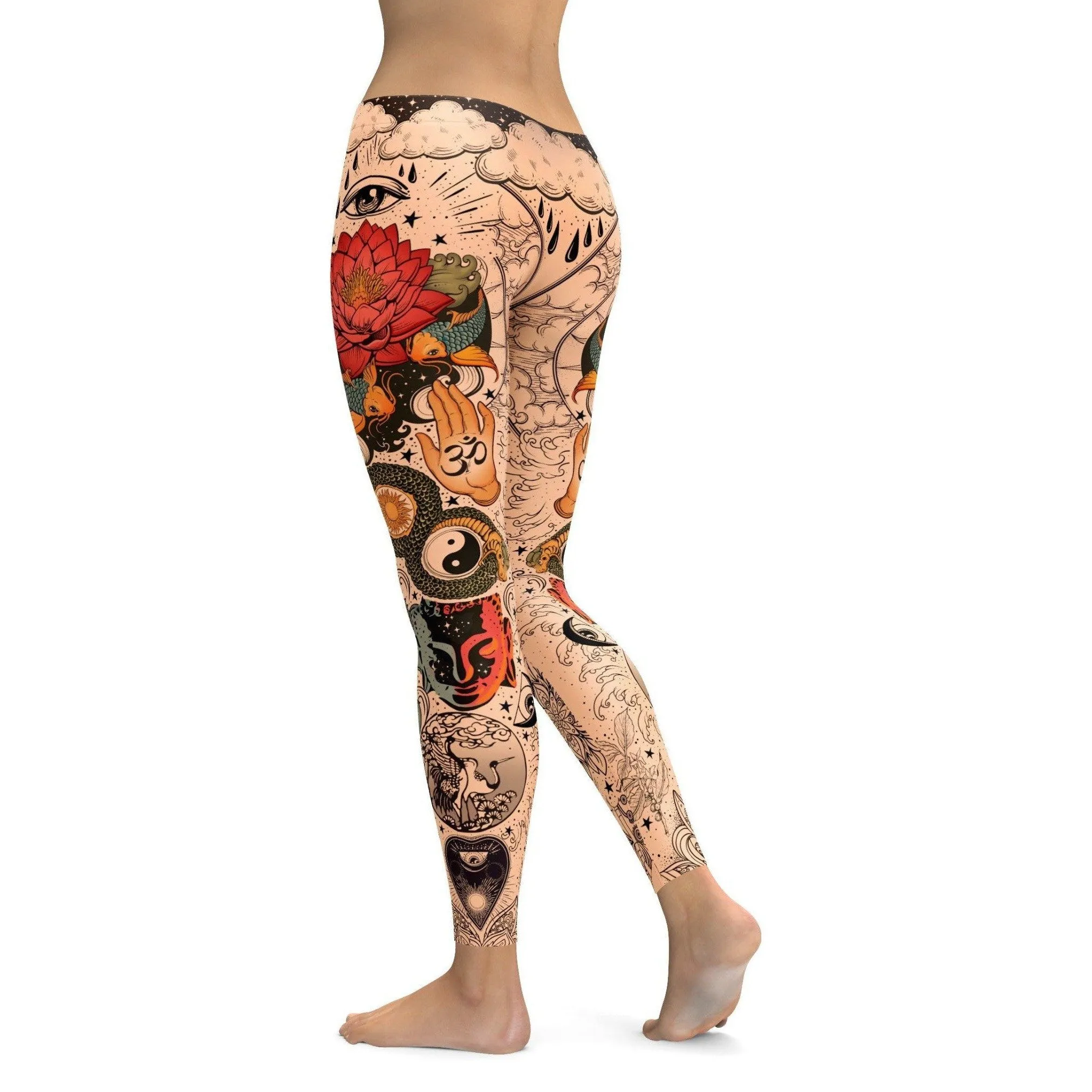 Tattooed Lotus Leggings