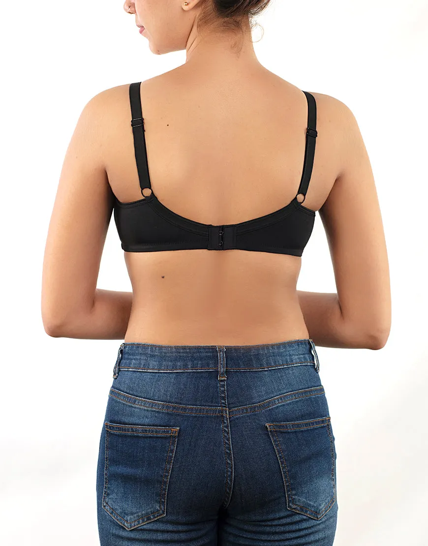 TRUE CURVE WIREFREE MINIMIZER BRA-ROEBUCK BLACK