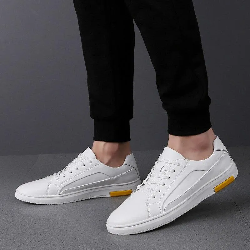 West Louis™ Casual Solid Leather Sneakers