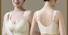 Women's bras with anti-sagging, full cup, anti-sagging, large breasts, small side breasts, thin and adjustable bras without steel rings